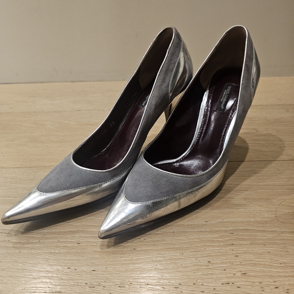 Dolce Gabbana Silver Shoes